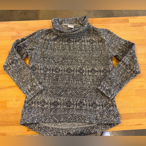 Columbia Mock Neck Aztec Pullover Athletic Sweater size Large - Picture 1 of 6